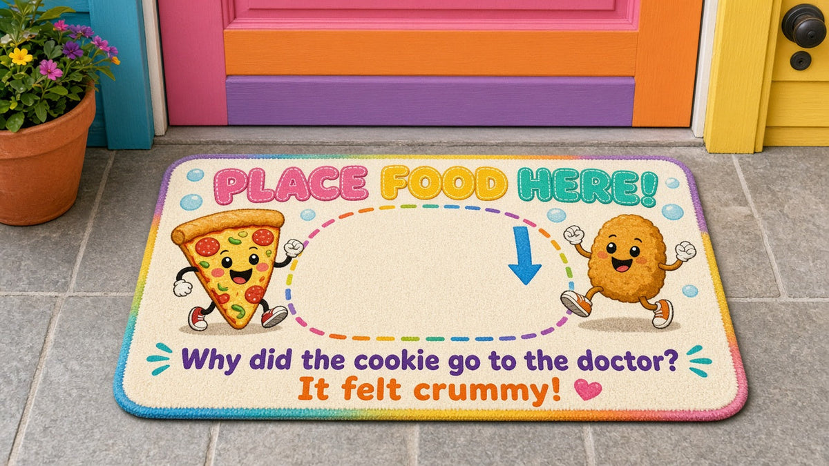 Crummy Cookie doormat - Place Food Here food delivery mat