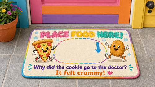 Crummy Cookie doormat - Place Food Here food delivery mat